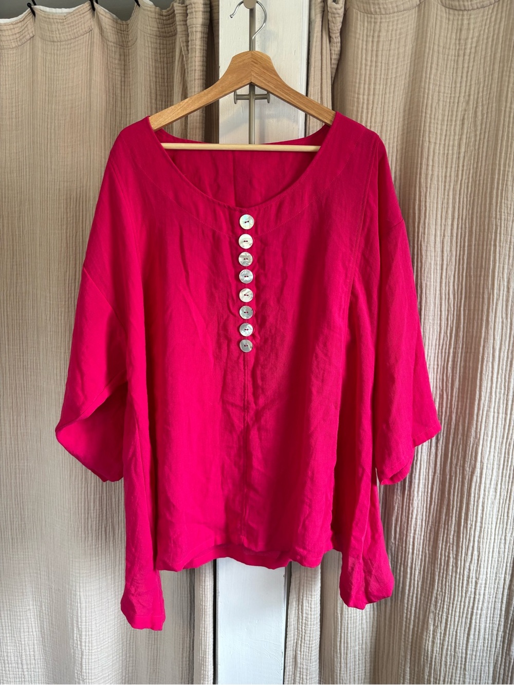 Like new Fridaze Linen Blouse- 0X